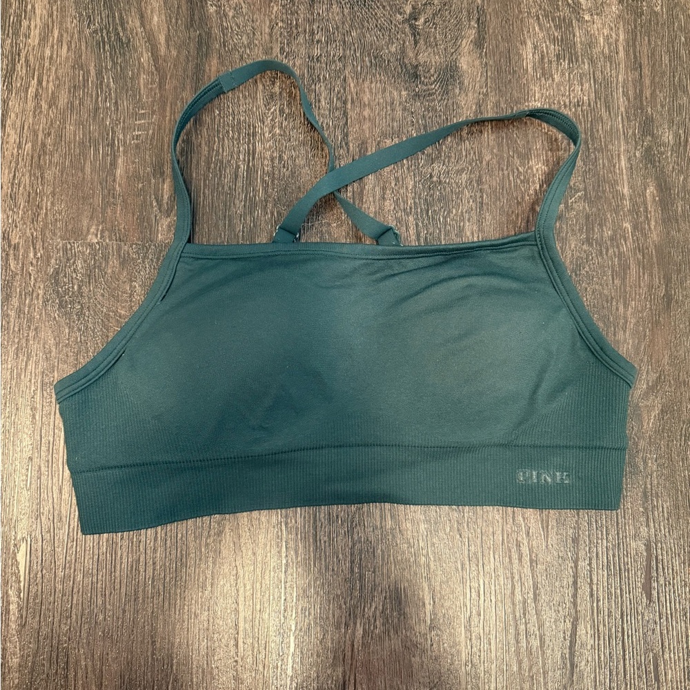 PINK Victoria's Secret Deep Teal Sports Bra
